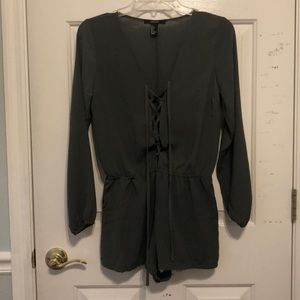 Forever 21 lace up romper